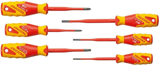 GEDORE VDE 2162-2172 PM-06 VDE schroevendraaierset SLIM DRIVE 6-delig - 2928701
