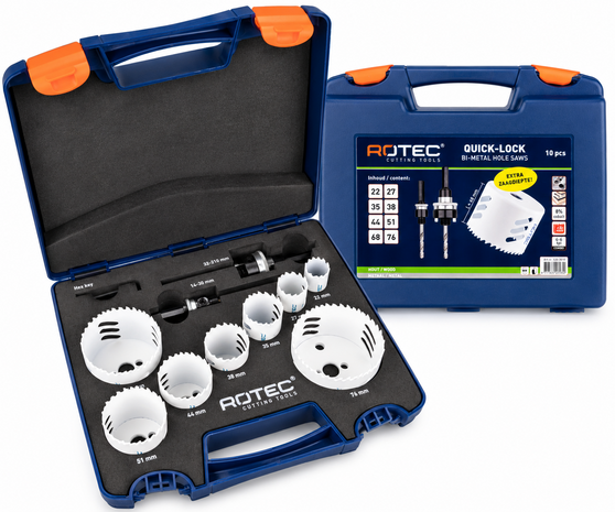 Rotec 10-dlg. Gatzagenset type '533 - Electricien' met Quick-Lock