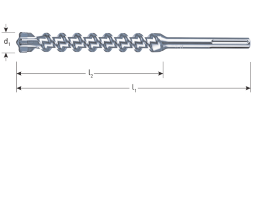 sds-max hamerboor quattro-x diam 20,0x200/320 mm in koker