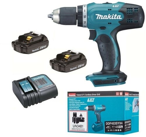 Makita 18V Li-ion accu boor-/schroefmachine set (2 x 1.5Ah) OP=OP