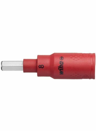 Wiha 3/8" Dopsleutelinzet geïsoleerd binnenzeskant 8 x 75 mm