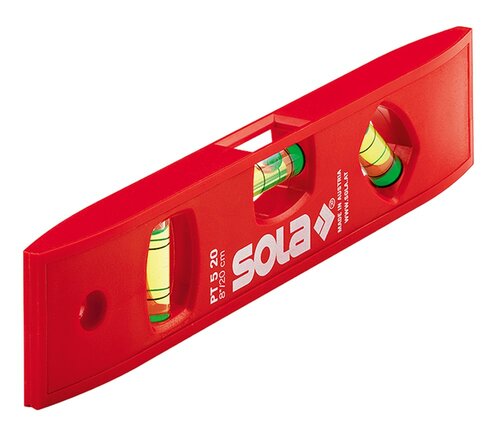 Sola Kunststof waterpas PT5/20 20cm 3 libellen rood