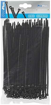 Kabelbinders 200x4,5mm 100 stuks zwart