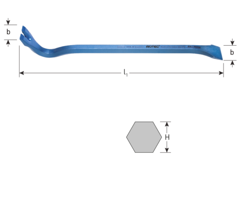 Rotec koevoet type 219 lengte 400 mm