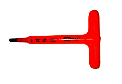 KS tools T-greep inbussleutel met veiligheidsisolatie, 6x160 mm