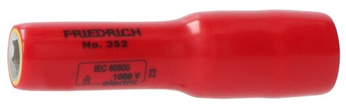 Friedrich 1/2" Zeskantdop Nr.352 1000V lang 13mm