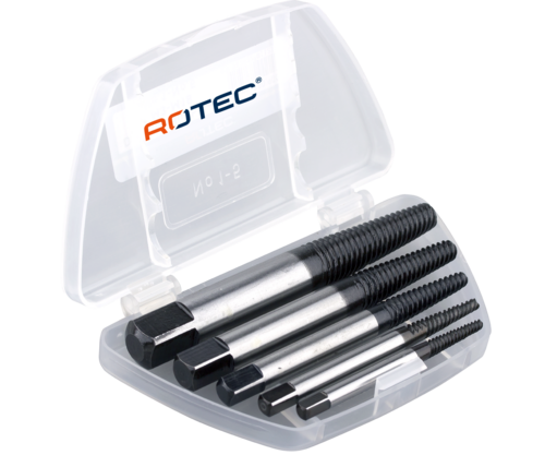 Rotec 380 tapeinduithalerset 5 delig M3-M18 nummer 1-5 in kunststof doos